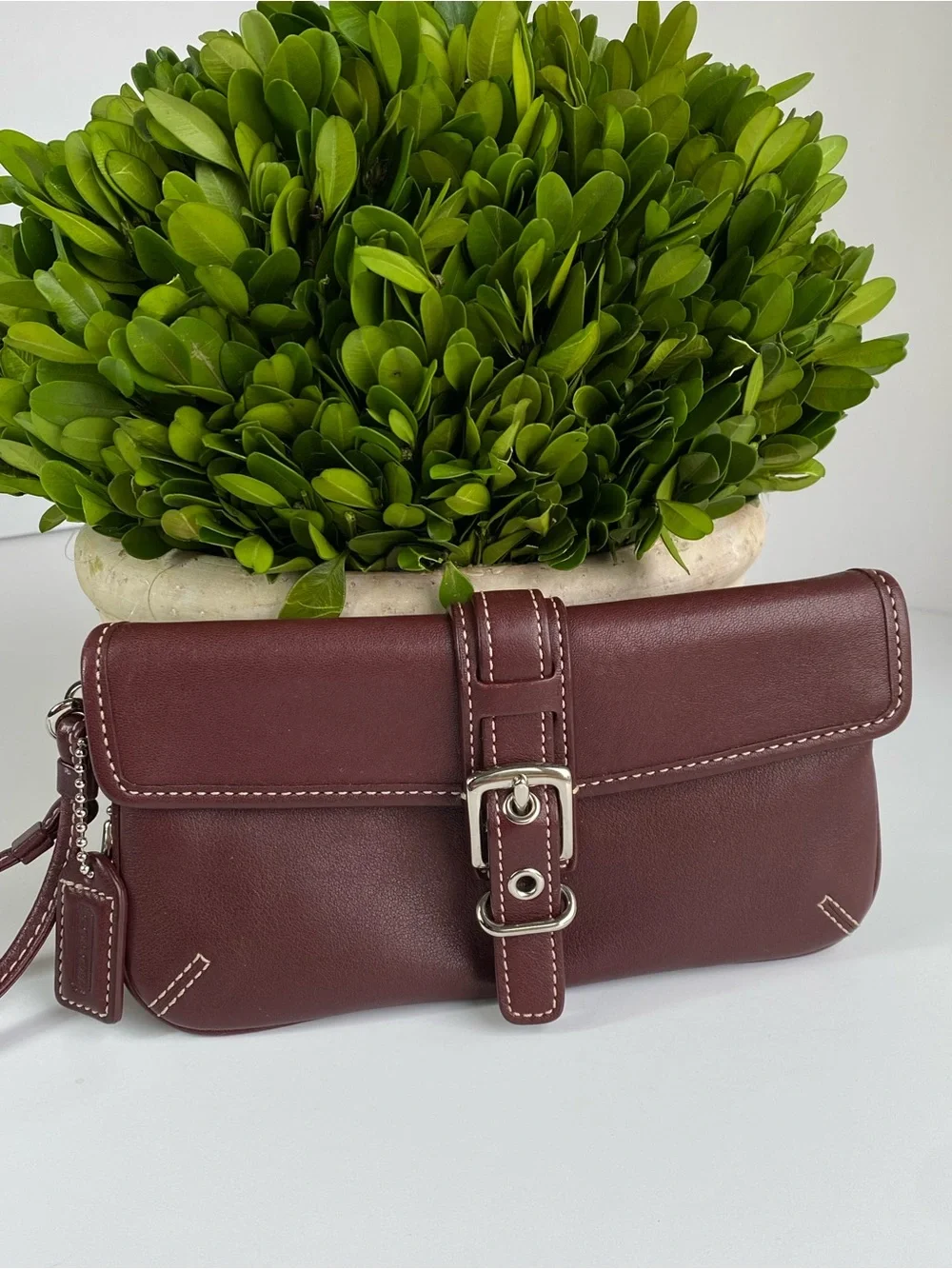 Coach Oxblood Hamilton Clutch Wristlet Wallet